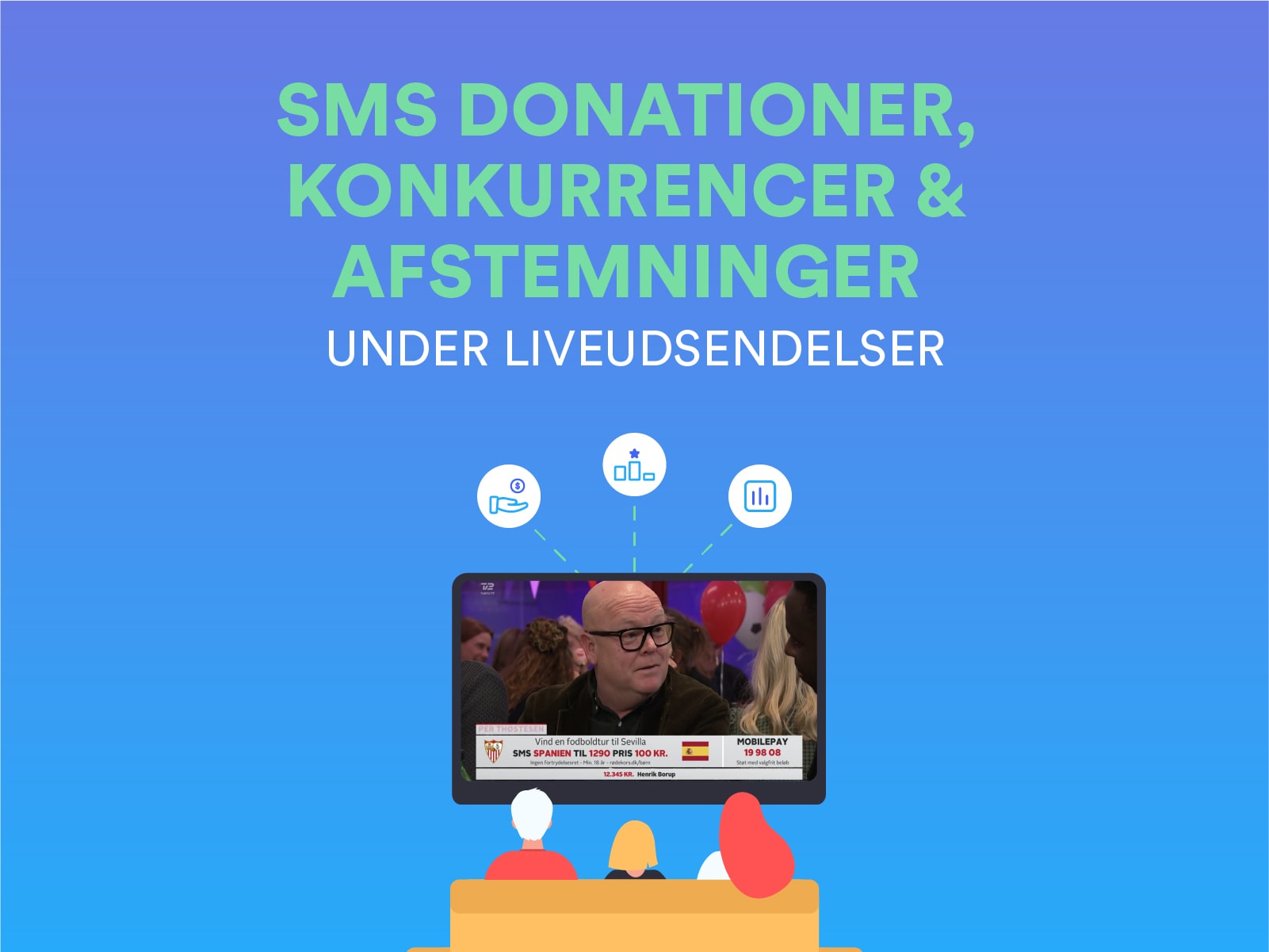 Brug af SMS donationer, SMS konkurrencer og SMS afstemninger ved liveudsendelser